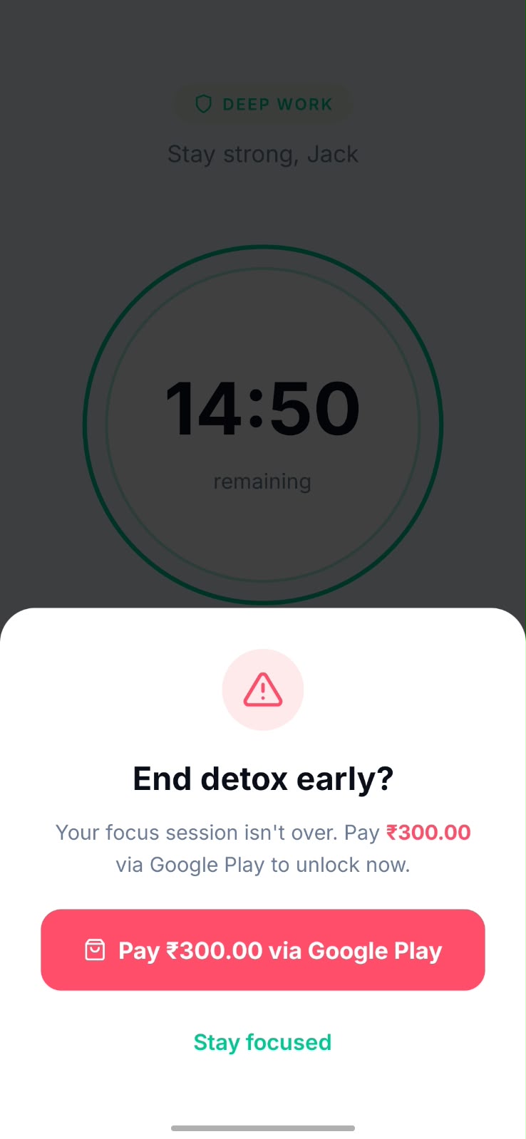 Digitox pay to end detox early screen